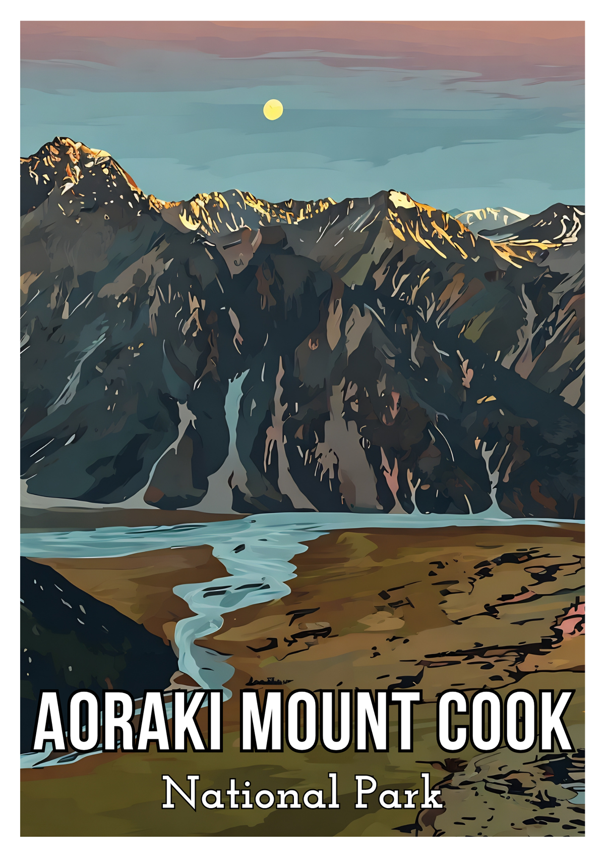 Aoraki/Mount Cook Moonrise