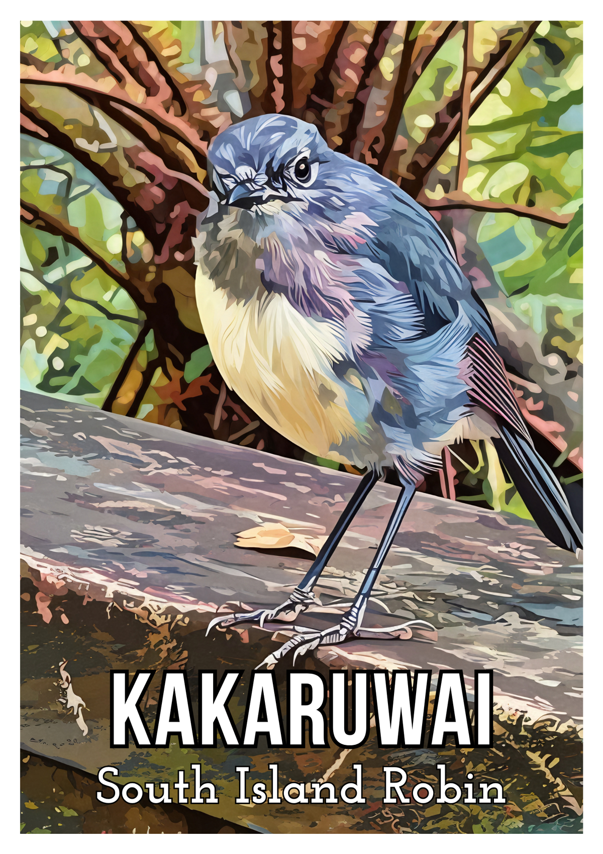 South Island Robin Print