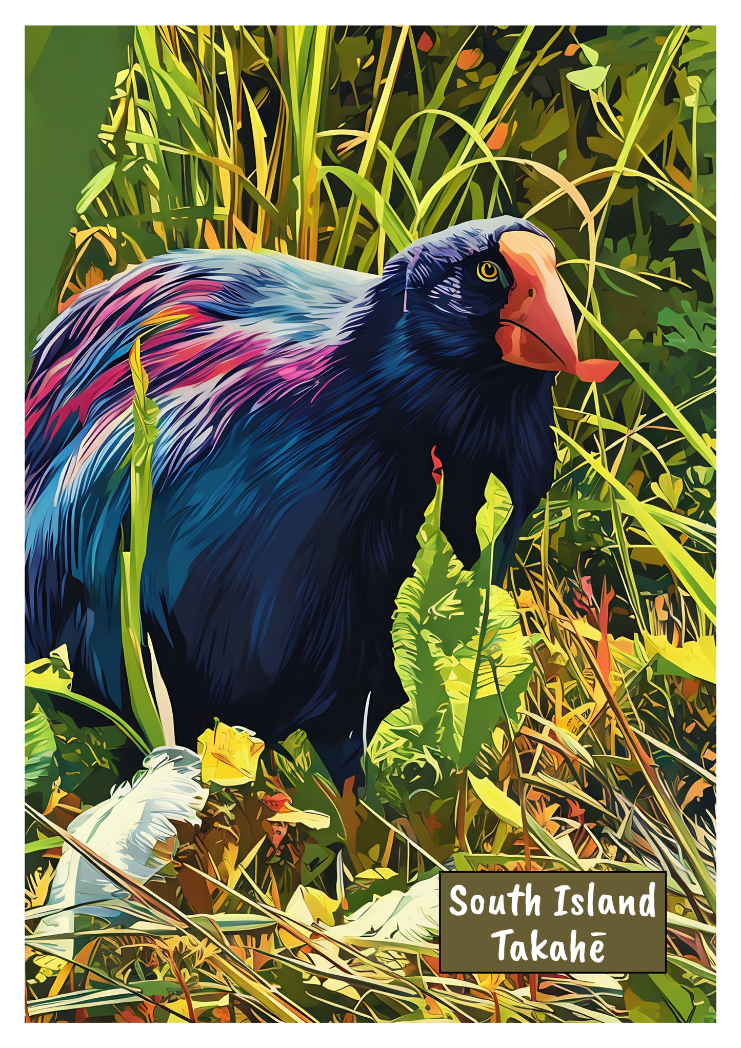 New Zealand Bird Art Print - Instant Digital Download (High Resolution PDF)