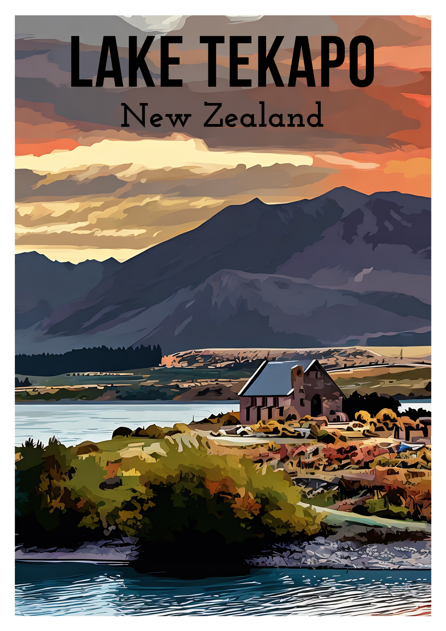South Island Travel Posters - Digital Download