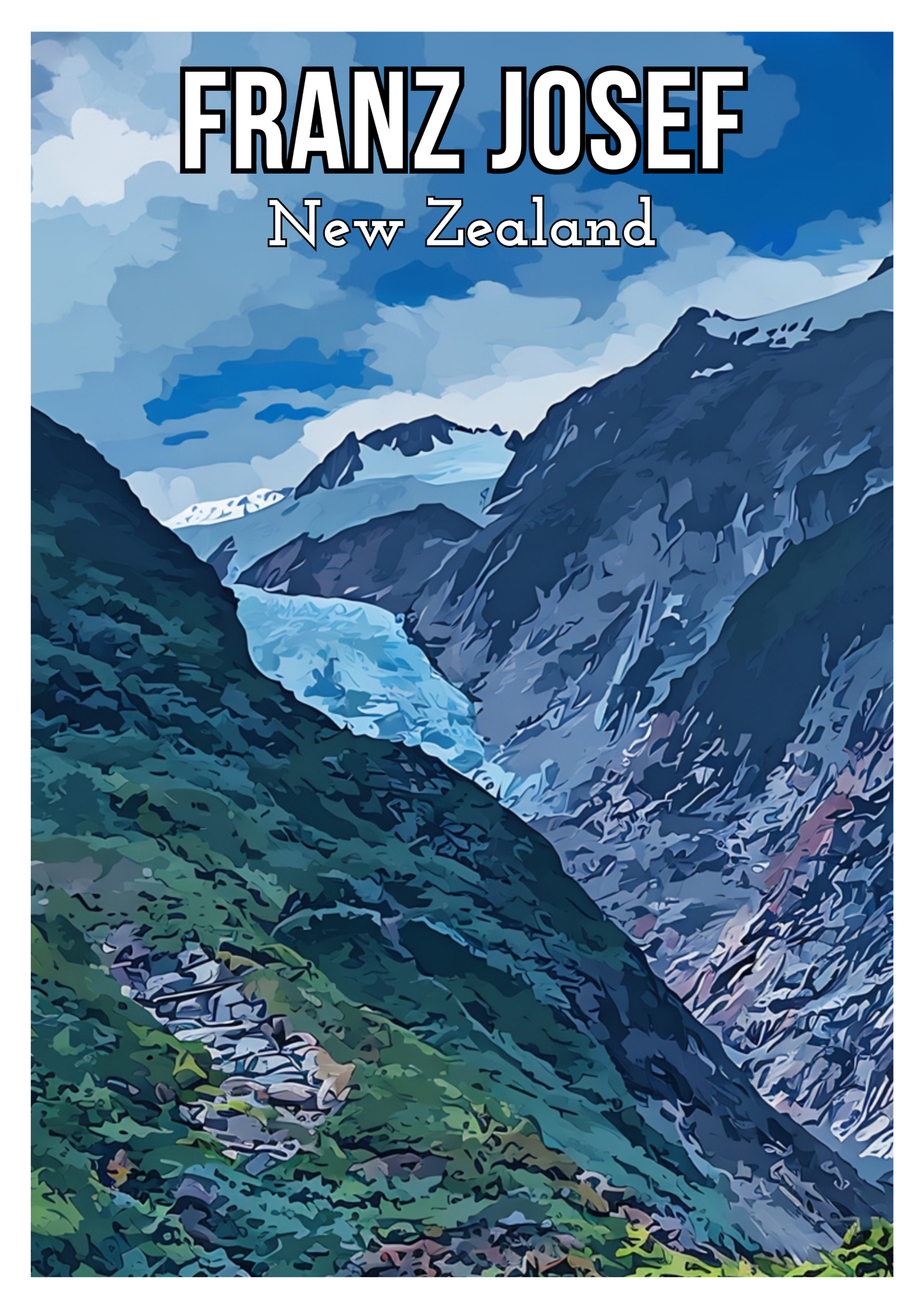 South Island Travel Posters - Digital Download