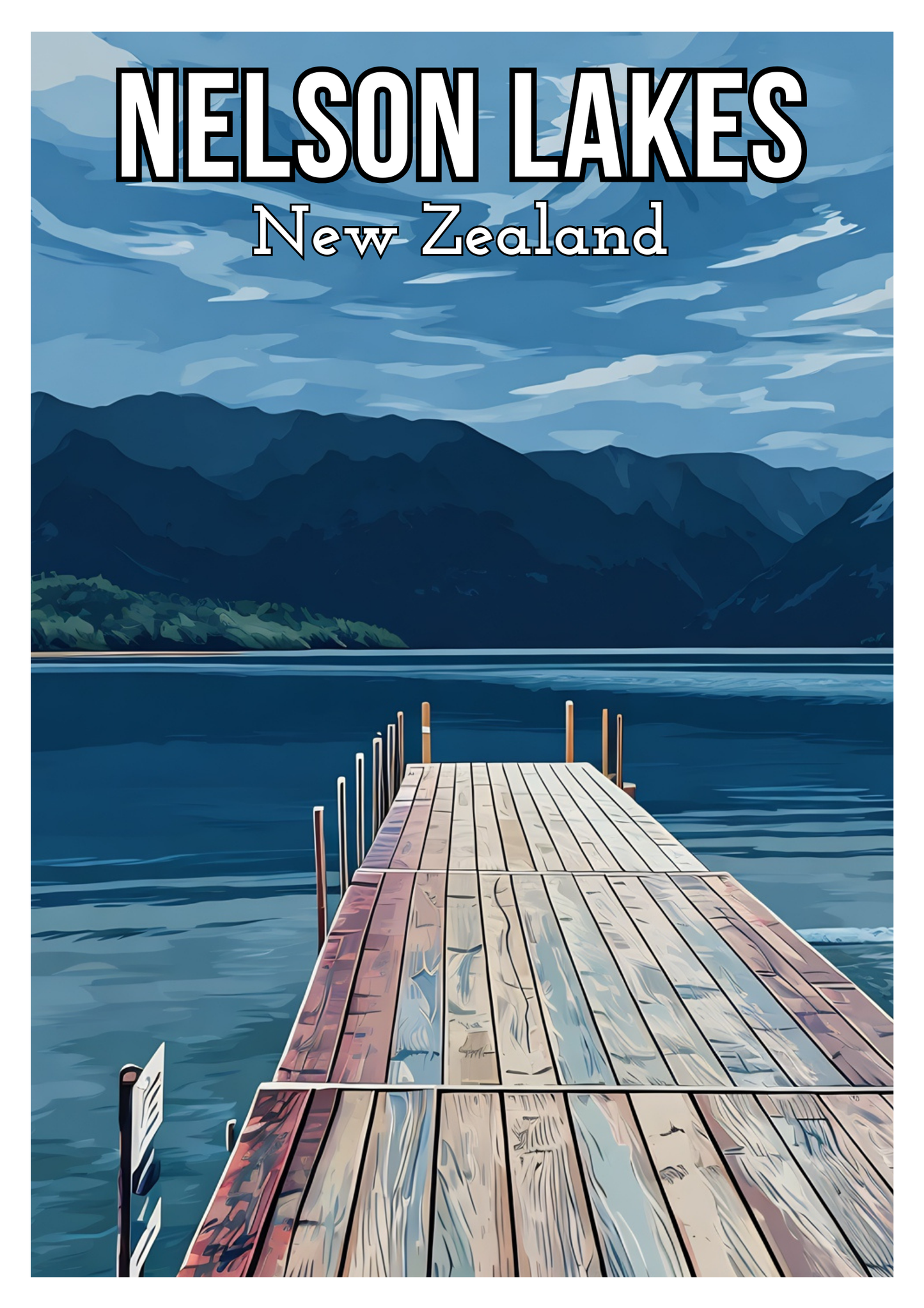 South Island Travel Posters - Digital Download