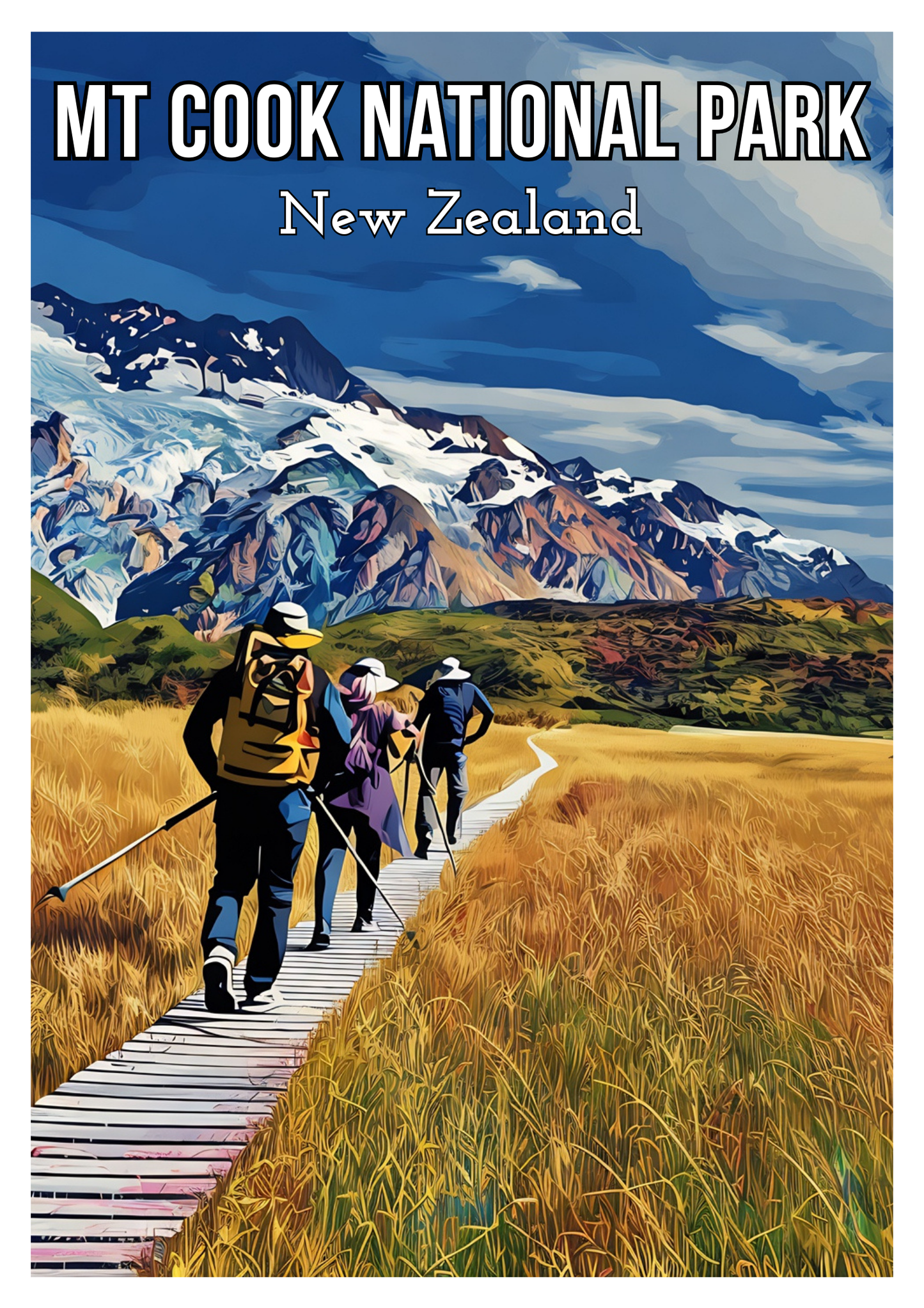 South Island Travel Posters - Digital Download