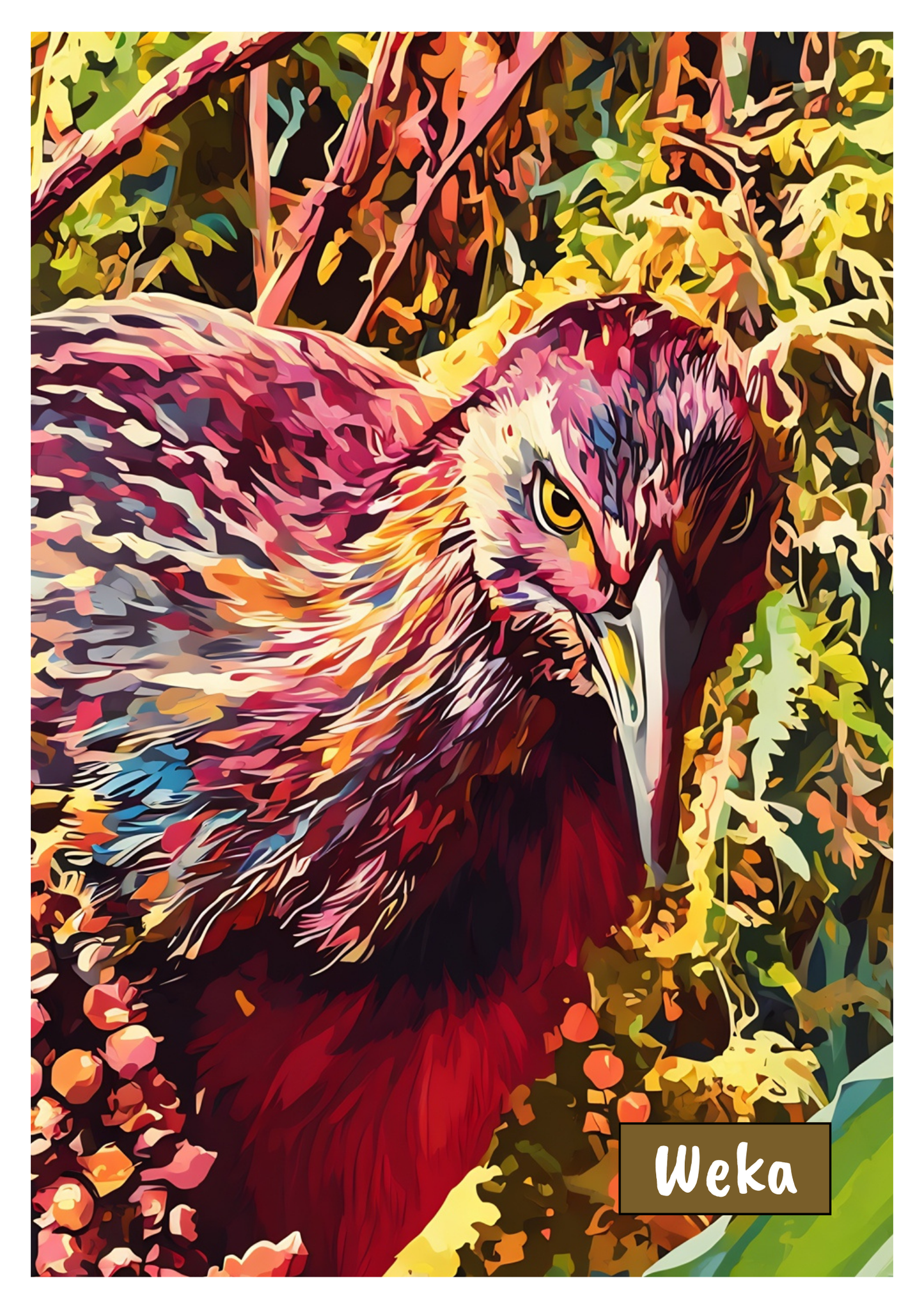 New Zealand Bird Art Print - Instant Digital Download (High Resolution PDF)