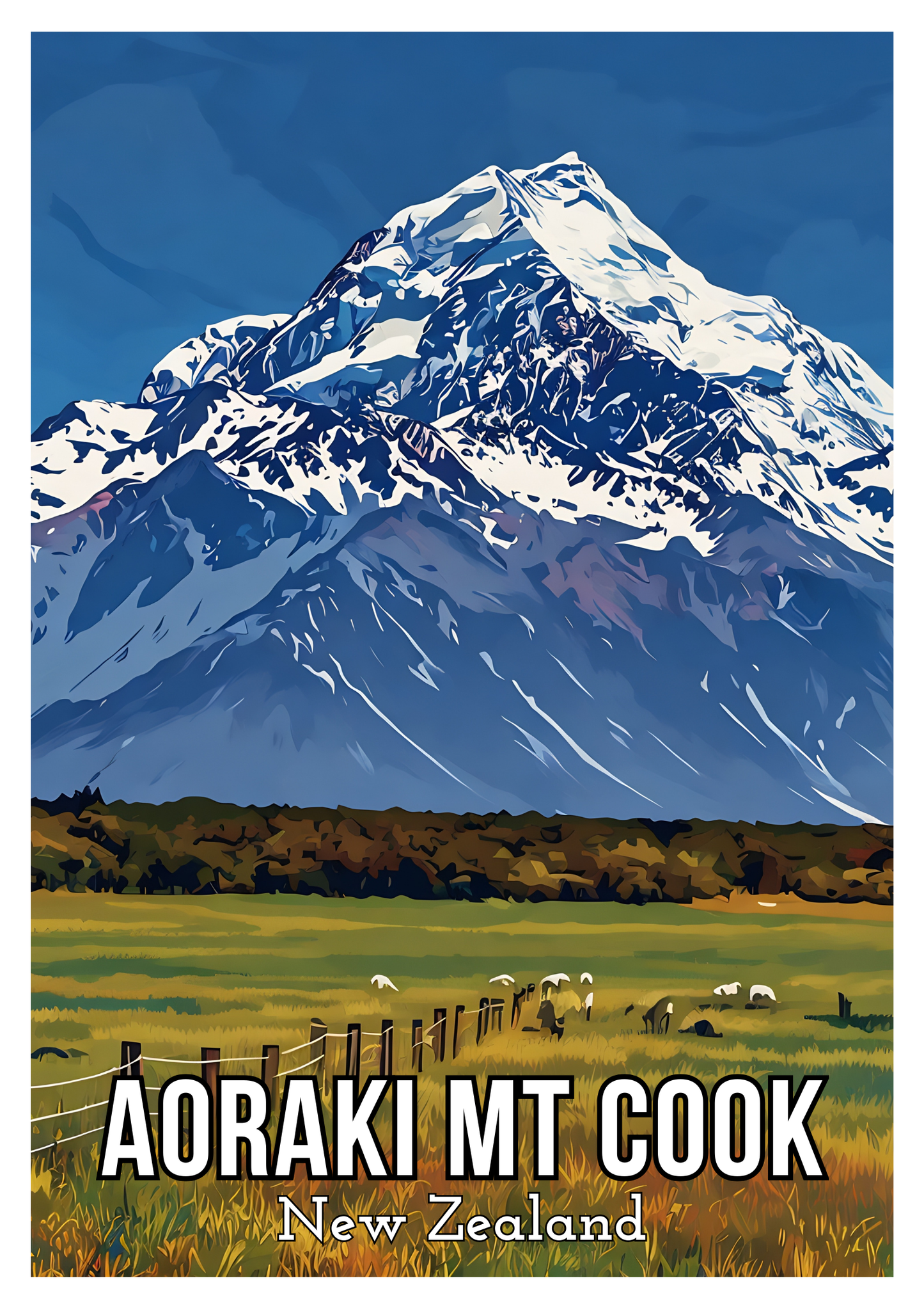 South Island Travel Posters - Digital Download
