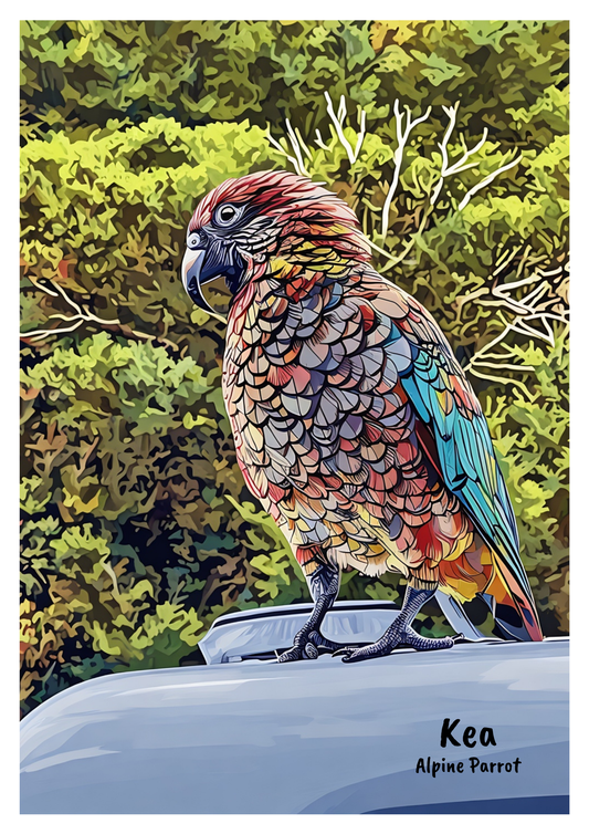New Zealand Bird Art Print - Instant Digital Download (High Resolution PDF)