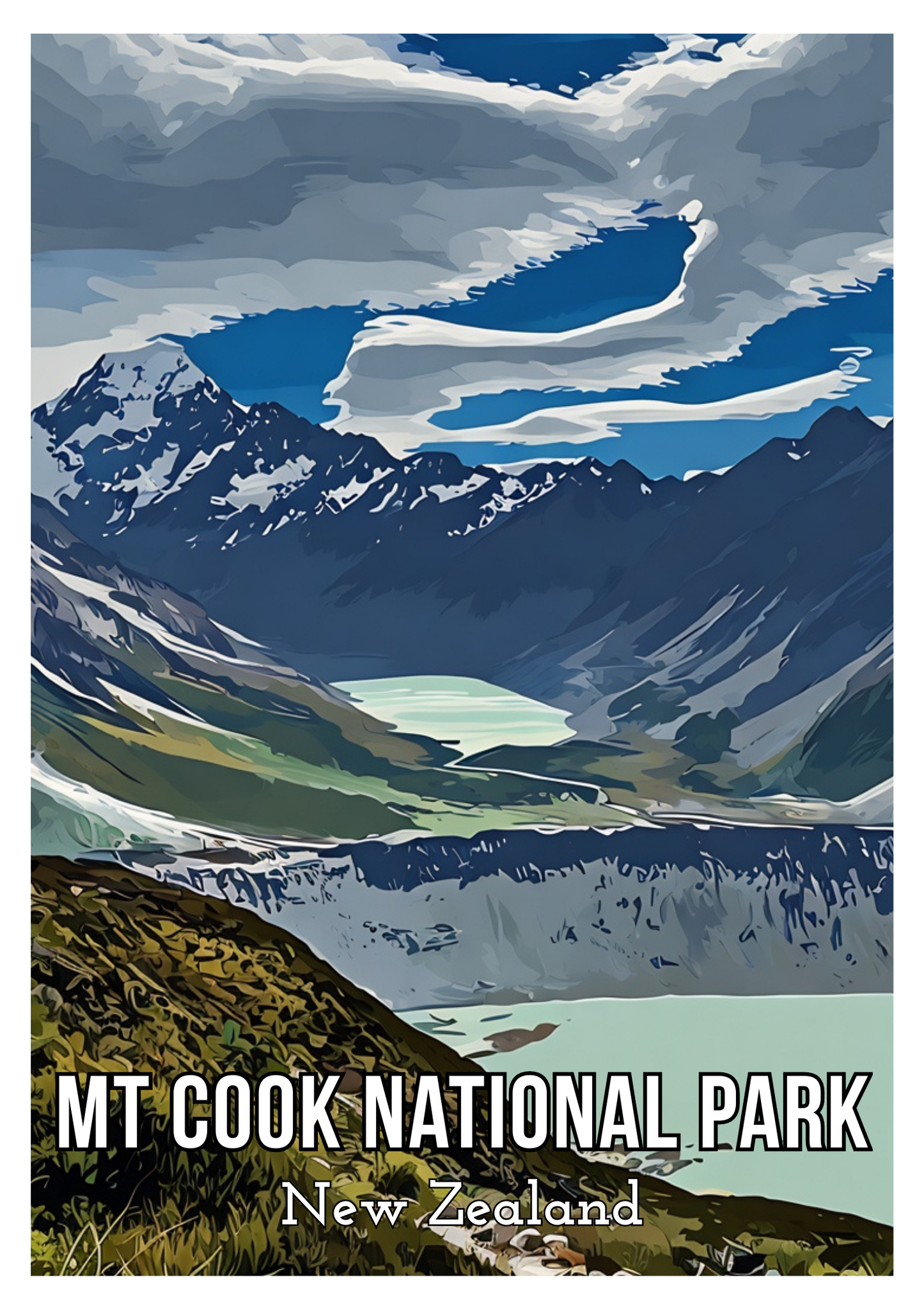 South Island Travel Posters - Digital Download