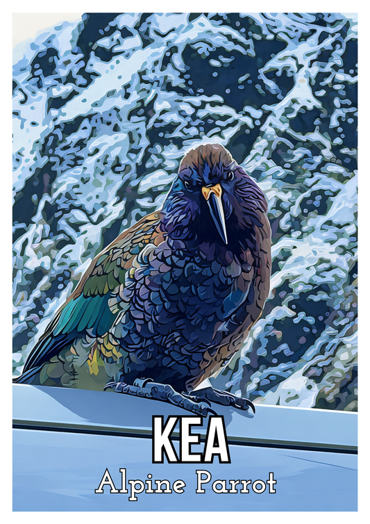 Kea in the Snow Print
