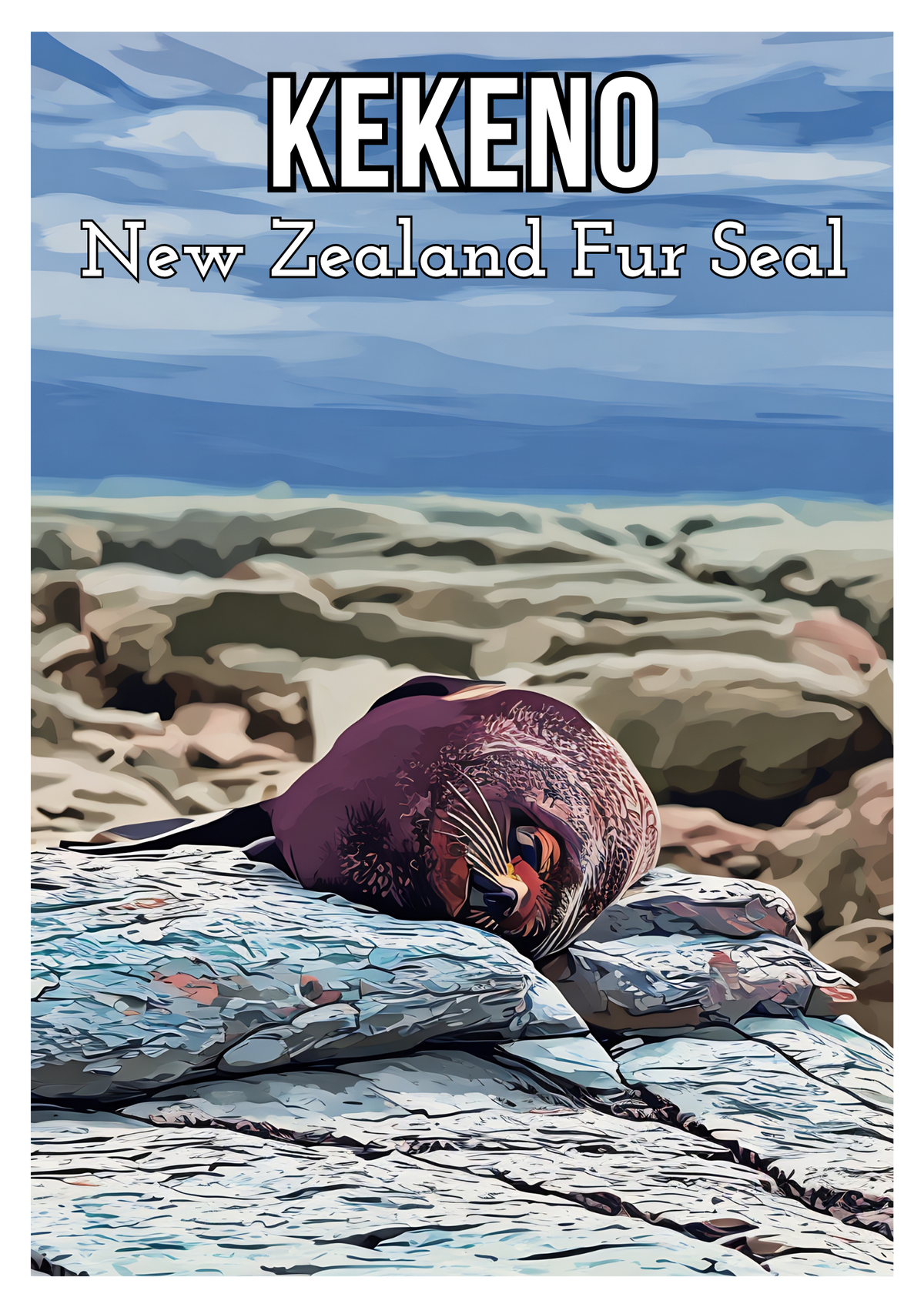 New Zealand Fur Seal Print