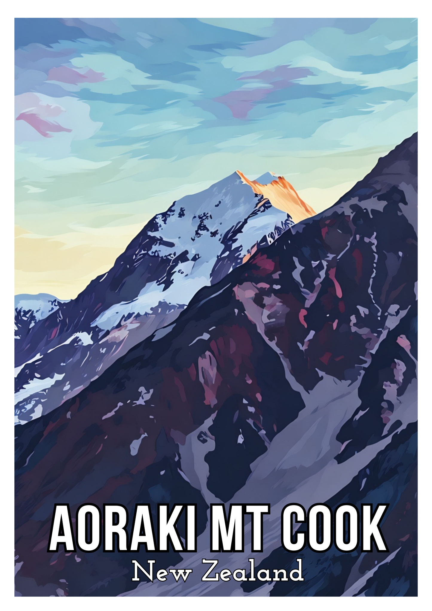 South Island Travel Posters - Digital Download